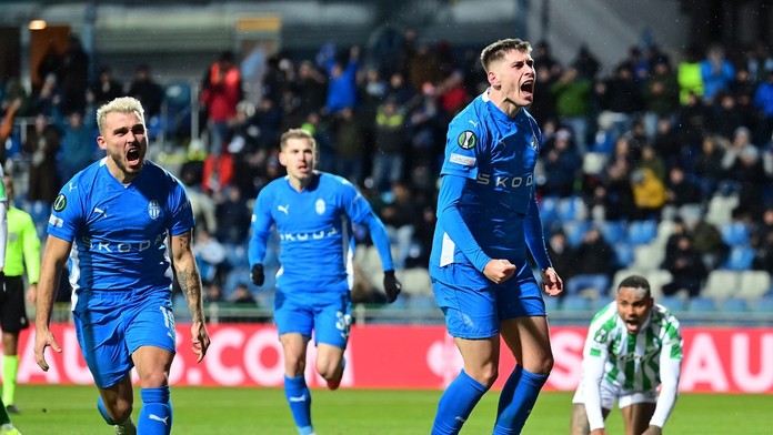 Slavící fotbalisté Mladé Boleslavi