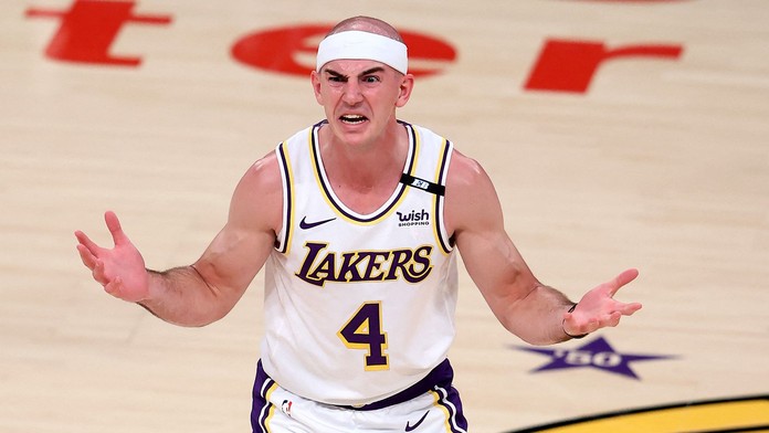 Hráč Lakers Alex Caruso