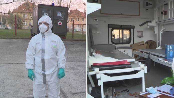 Vojáci z "biologické ochrany" sestavili návod, jak používat ochranné pomůcky