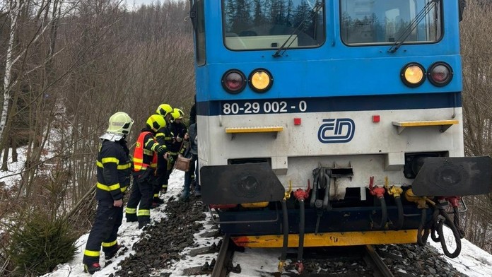 Splašený kůň vběhl na Bruntálsku do kolejiště. Vlak ho srazil a vykolejil