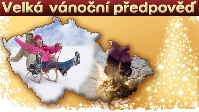 VELKÁ VÁNOČNÍ PŘEDPOVĚĎ: V Čechách SNÍH, na Moravě BLÁTO
