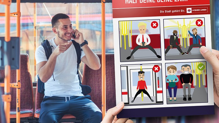 Neroztahujte nohy! Dopravní podnik školí muže, jak mají správně sedět