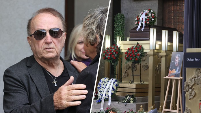 Drsní rockeři plakali nad rakví. Hvězdy se rozloučily s Oskarem Petrem