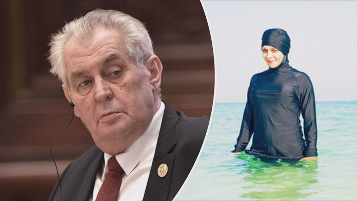 Zeman prozradil, co si myslí o burkinách v českých bazénech