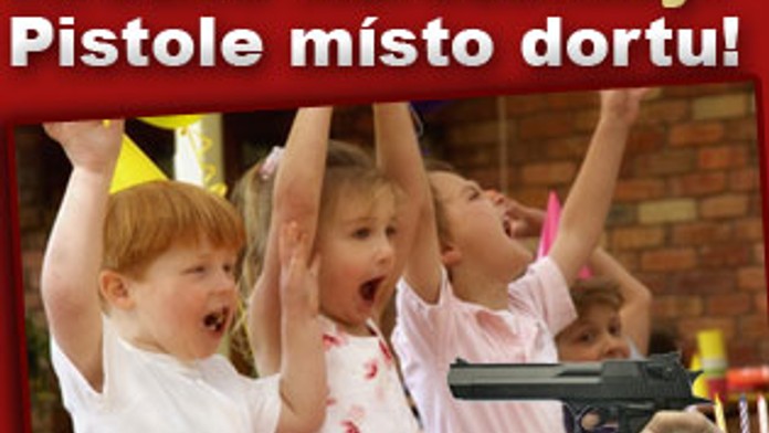 Hrozné narozeniny! Pistole místo dortu!