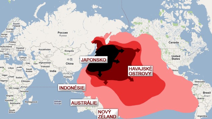 TSUNAMI SE ŠÍŘÍ OCEÁNEM! Kde bude páchat škody? MAPA
