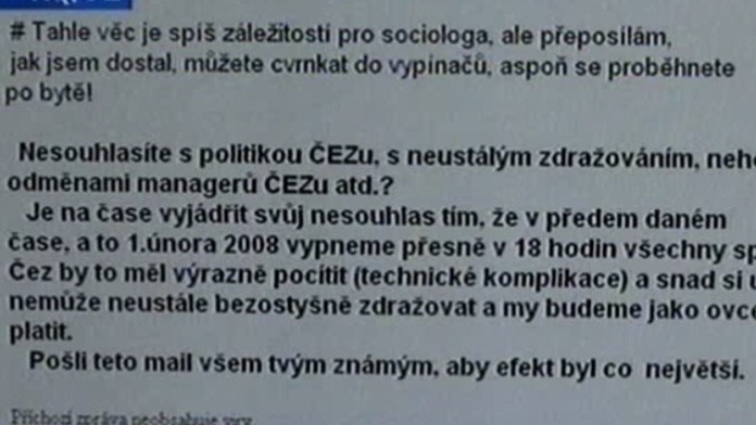 VIDEO: Anonym vyzývá k bojkotu elektřiny