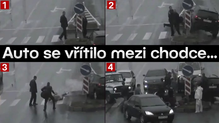 VIDEO: Řidiči selhalo srdce, vletěl do chodců na přechodu