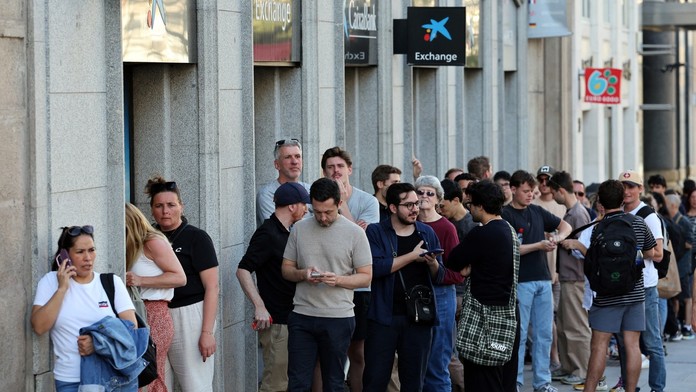 Výpadek elektřiny v ulicích španělského Madridu