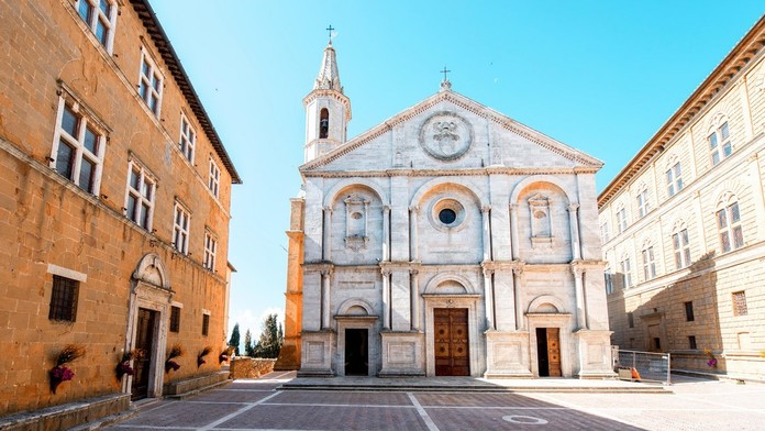 Kostel ve městě Pienza