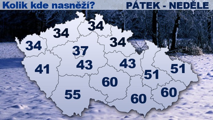 EXTRÉMNÍ POČASÍ: Hrozí až 70 cm sněhu za 3 dny. MAPY