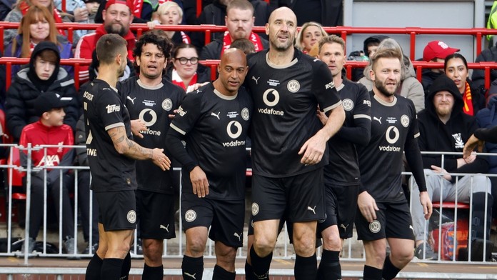 Jan Koller na zápasu legend 