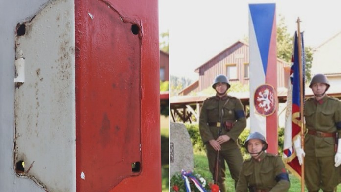 Vandal na Českolipsku poškodil památník, odcizil státní znak a další prvky