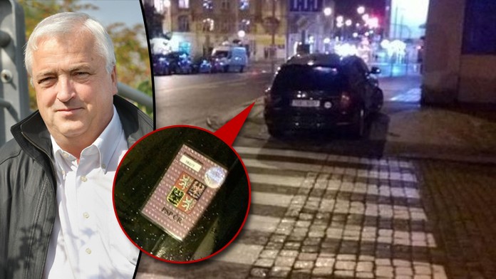 Takhle parkuje poslanec ANO: Průkaz za oknem to zařídí!