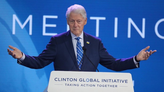 Bill Clinton během proslovu