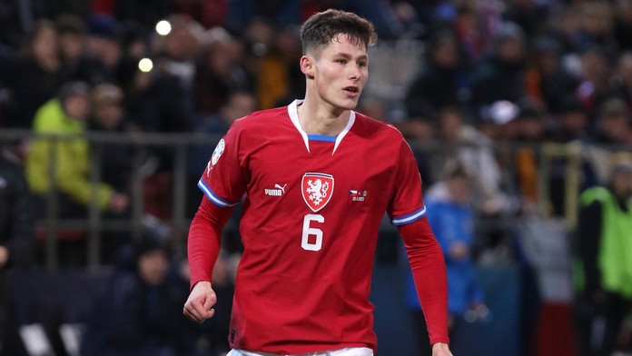 Fotbalista Martin Vitík v dresu české reprezentace