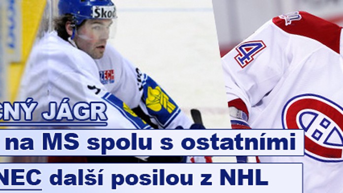 Nemocný Jágr odletěl na MS spolu s ostatními. Plekanec další posilou z NHL