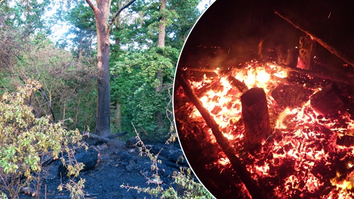 Posed na kraji lesa zachvátil požár, v troskách našli mrtvého muže