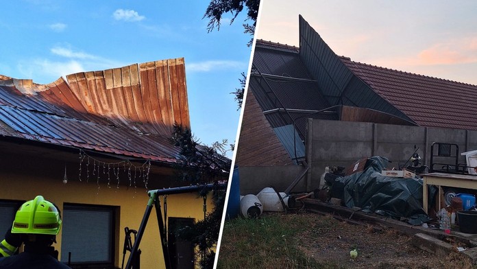 Následky bouřek v Moravské Nové Vsi
