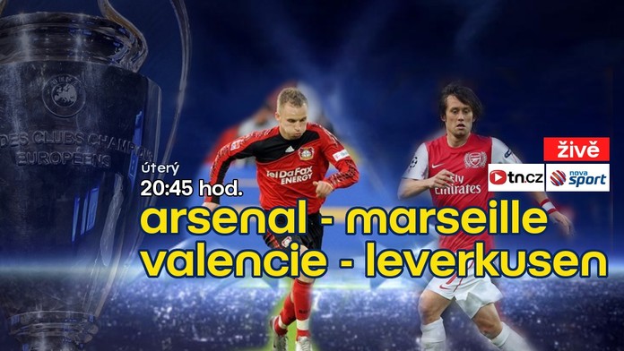 LIGA MISTRŮ ŽIVĚ: Sledovali jste zápasy Arsenal – Marseille a Valencie - Leverkusen