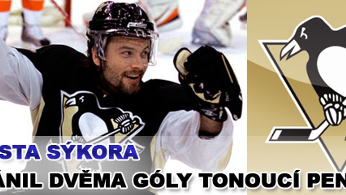 Hokejista Sýkora zachránil dvěma góly tonoucí Penguins