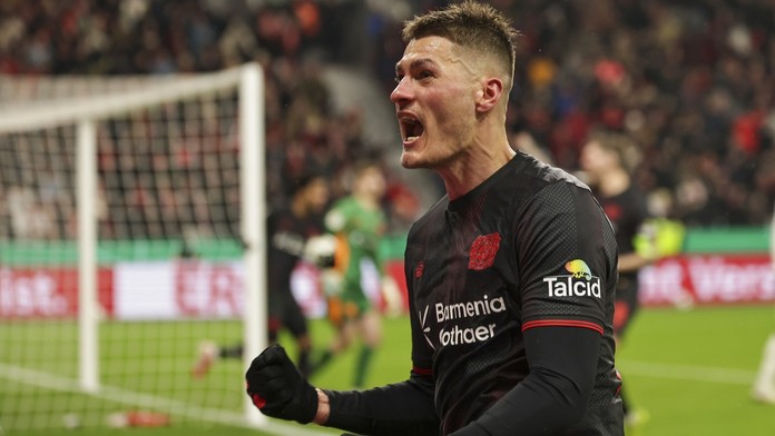 Patrik Schick se raduje z gólu