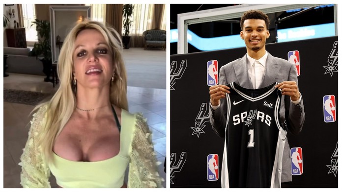 Britney Spears a Victor Wembanyama