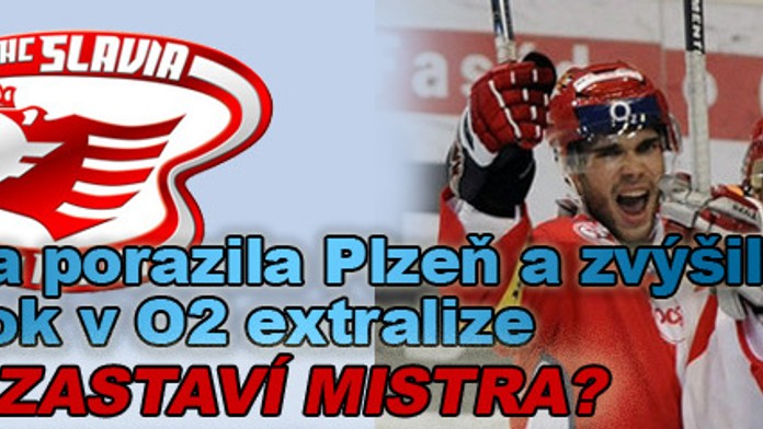 Hokejová Slavia přehrála ve šlágru Plzeň 4:2