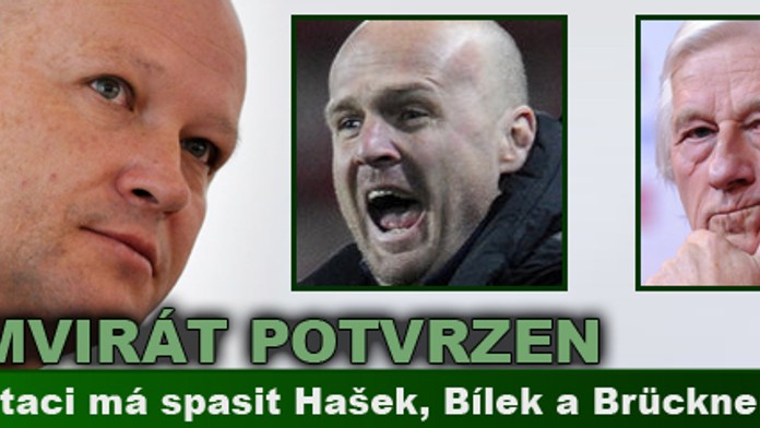 Potvrzeno: Reprezentaci povede Hašek, pomůže mu Brückner