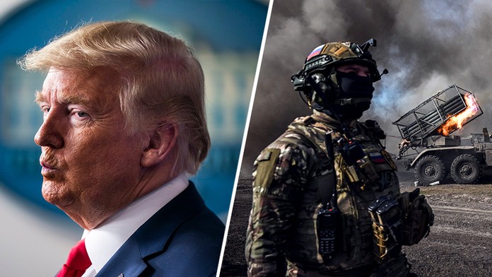 Donald Trump a ruský voják