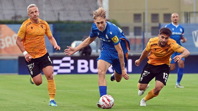 Momentka ze zápasu Varaždin–Jablonec