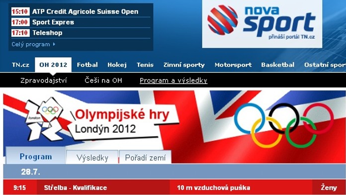 Sledujte náš výsledkový servis z olympiády a nic vám neunikne!