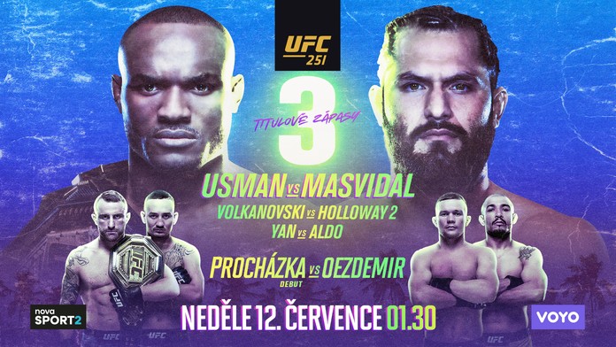 Výsledky UFC 251: Masvidalova jízda skončila. Zato Procházka může slavit