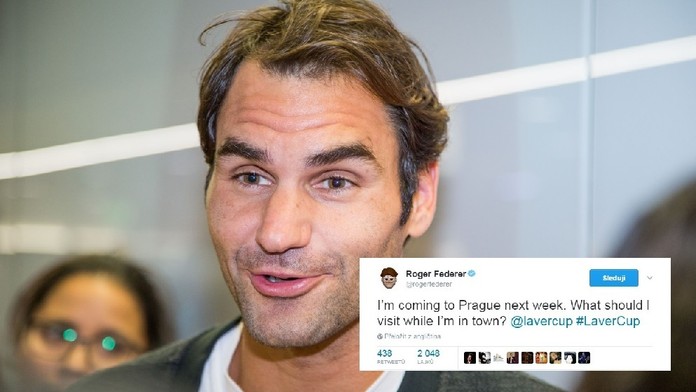 Jedu do Prahy, napsal Federer! Hned dostal tipy na klobásu a trdlo