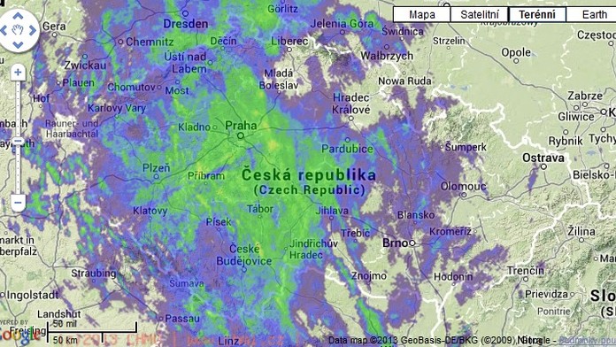 MAPA SRÁŽEK. Česko zaplavila velká voda. Podívejte se, jak je to s deštěm u vás