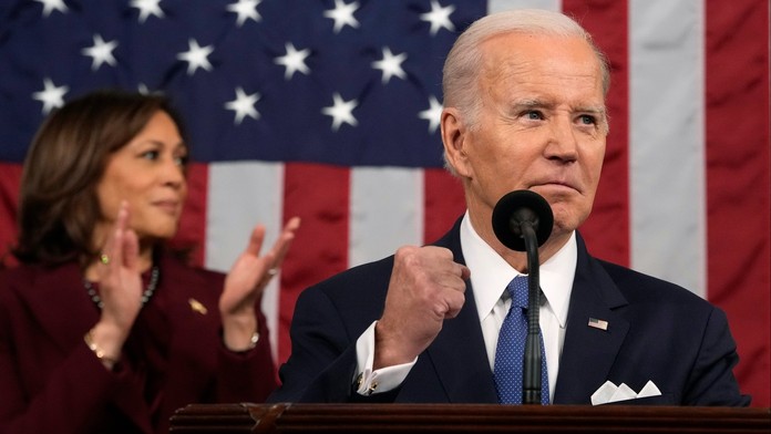 Joe Biden při poselství o stavu unie