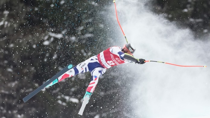 Jan Zabystřan během pádu v Kvitfjellu