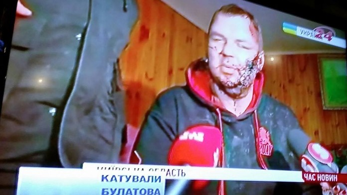 Strašné! Demonstranta z Kyjeva unesli, uřízli mu ucho a ukřižovali ho!