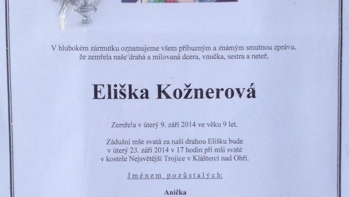 Tajemství Eliščina parte: Proč není jako ostatní smuteční oznámení?