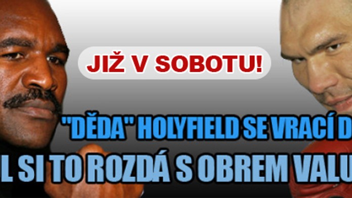Přežije "dědek" Holyfield souboj s obrem Valujevem?