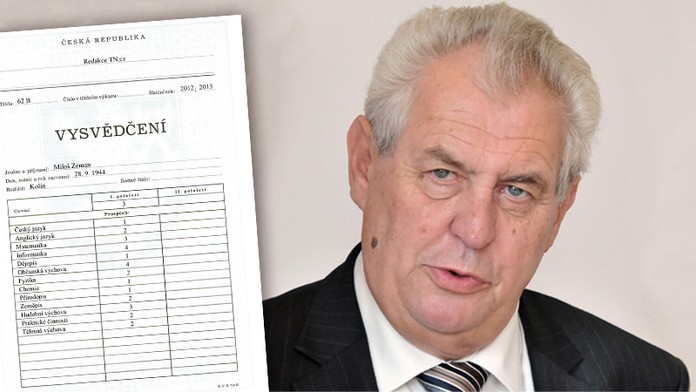 Máme vysvědčení prezidenta Miloše Zemana: To se budete divit!