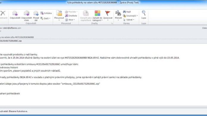 POZOR! Podvodný mail chce vymámit z lidí 10 tisíc korun a ještě zaviruje počítač!