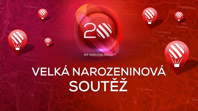 TV Nova slaví 20. narozeniny! Čeká na vás 20 skvělých dárků včetně auta. MAPA ZDE