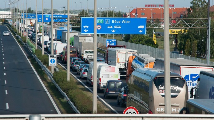 Maďarská dálnice M1, ilustrační fotografie