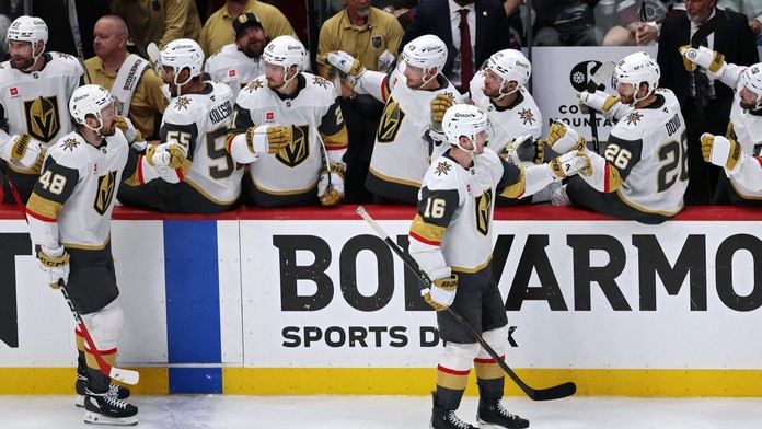 Slavící hokejisté Vegas Golden Knights