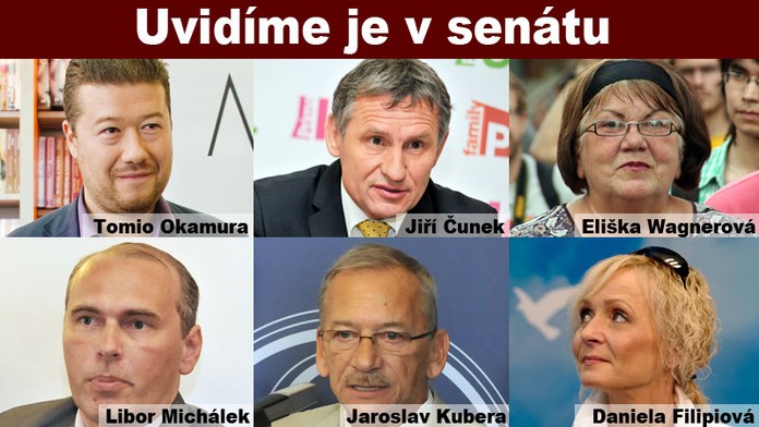 Koho uvidíme v Senátu: Okamuru, Čunka, Michálka či Wágnerovou