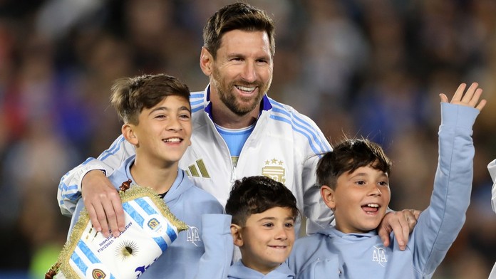 Lionel Messi se svými syny