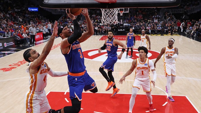 Momentka ze zápasu Atlanta Hawks – New York Knicks
