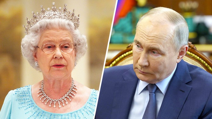 Královna Alžběta II. a Vladimir Putin