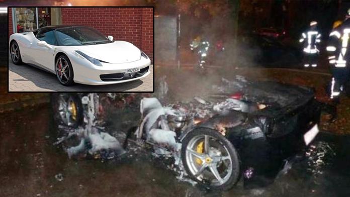 Milionářský synek spálil ferrari za miliony! Chtěl novější model